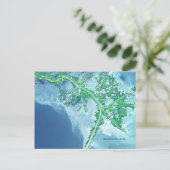 Briefkaart van de satelliet van de Mississippi (Staand voorkant)