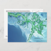 Briefkaart van de satelliet van de Mississippi (Voorkant / Achterkant)