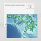 Briefkaart van de satelliet van de Mississippi (Voorkant / Achterkant)