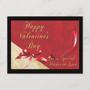 Briefkaart van de schoonmoeder van de Valentijn