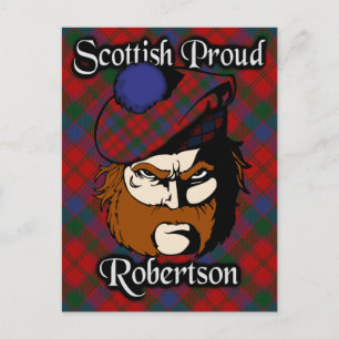 Briefkaart van de Schotse Clan Robertson Tartan