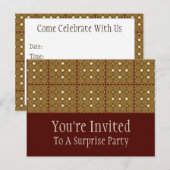 Briefkaart van de secundaire uitnodiging (Voorkant / Achterkant)