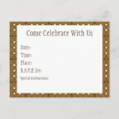 Briefkaart van de secundaire uitnodiging (Achterkant)