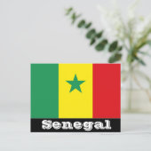 Briefkaart van de Senegalese vlag (Staand voorkant)