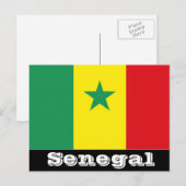 Briefkaart van de Senegalese vlag (Voorkant / Achterkant)