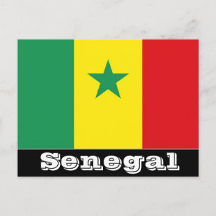 Briefkaart van de Senegalese vlag
