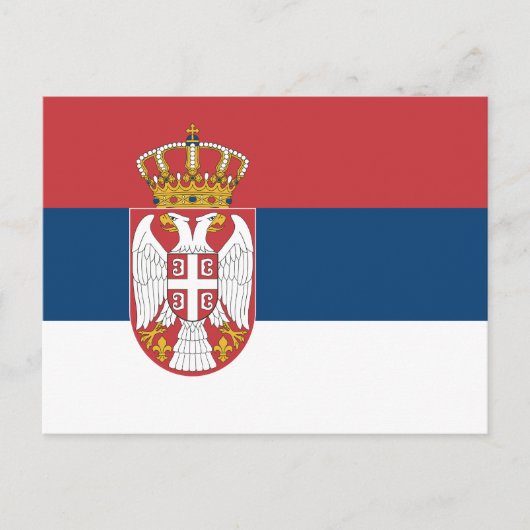 Briefkaart van de Servische vlag (Voorkant)