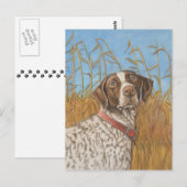 Briefkaart van de shorthair Pointer Dog Art (Voorkant / Achterkant)