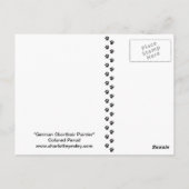 Briefkaart van de shorthair Pointer Dog Art (Achterkant)