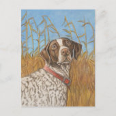 Briefkaart van de shorthair Pointer Dog Art (Voorkant)