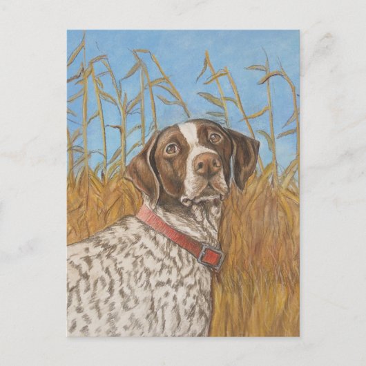 Briefkaart van de shorthair Pointer Dog Art (Voorkant)