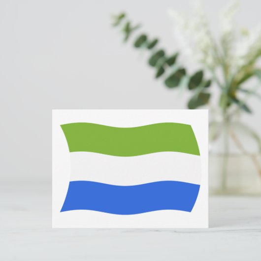Briefkaart van de Sierra Leone-vlag (Staand voorkant)