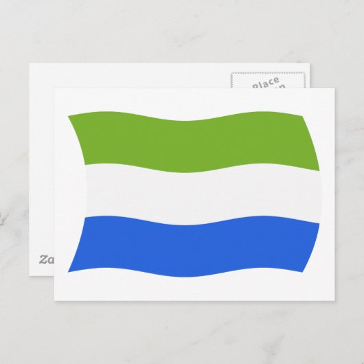 Briefkaart van de Sierra Leone-vlag (Voorkant / Achterkant)