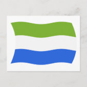 Briefkaart van de Sierra Leone-vlag (Voorkant)