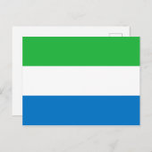 Briefkaart van de Sierra Leone-vlag (Voorkant / Achterkant)