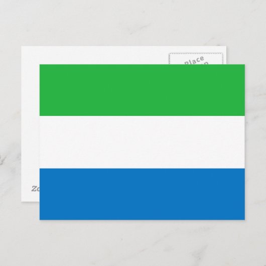 Briefkaart van de Sierra Leone-vlag (Voorkant / Achterkant)