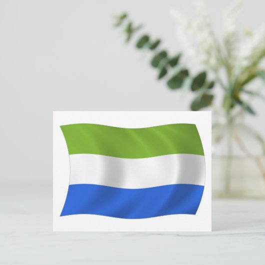 Briefkaart van de Sierra Leone-vlag (Staand voorkant)