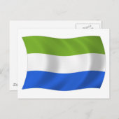 Briefkaart van de Sierra Leone-vlag (Voorkant / Achterkant)
