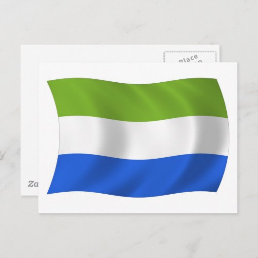Briefkaart van de Sierra Leone-vlag (Voorkant / Achterkant)