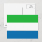 Briefkaart van de Sierra Leone-vlag (Voorkant / Achterkant)