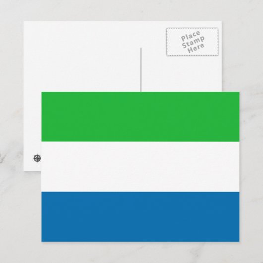 Briefkaart van de Sierra Leone-vlag (Voorkant / Achterkant)