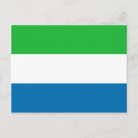 Briefkaart van de Sierra Leone-vlag