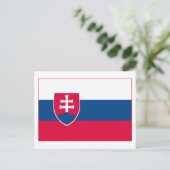 Briefkaart van de Slowaakse vlag (licht) (Staand voorkant)