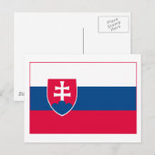 Briefkaart van de Slowaakse vlag (licht) (Voorkant / Achterkant)