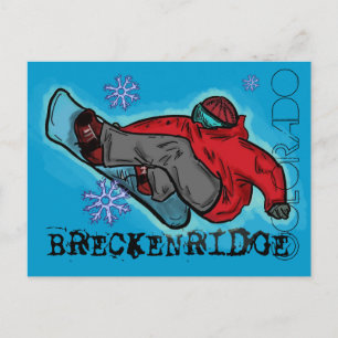 Briefkaart van de sneeuwboarder van Breckenridge C