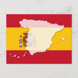 Briefkaart van de Spaanse vlag