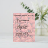 Briefkaart van de spoelbedekking van frambozen (Staand voorkant)