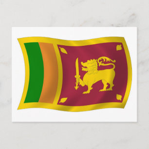 Briefkaart van de Sri Lankaanse vlag