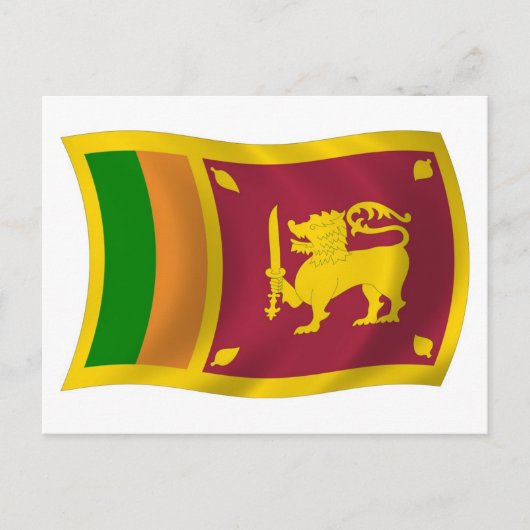 Briefkaart van de Sri Lankaanse vlag (Voorkant)