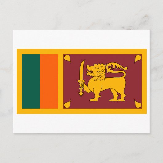 Briefkaart van de Sri Lankaanse vlag (Voorkant)