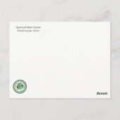 Briefkaart van de staat Washington: Quinault Rain  (Achterkant)