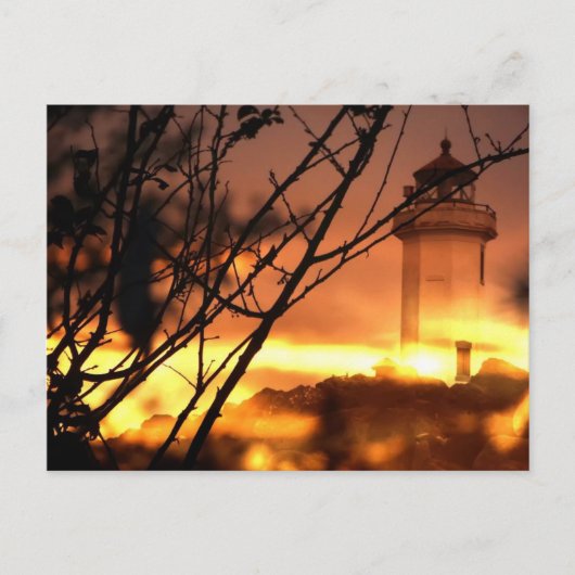 Briefkaart van de staat Washington - vuurtoren op  (Voorkant)