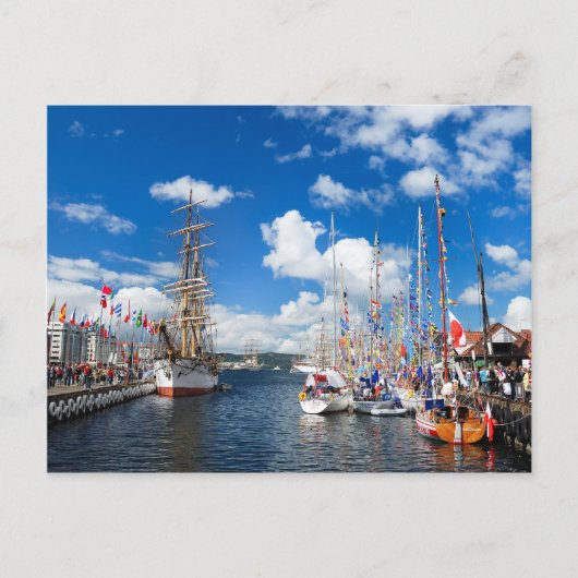 Briefkaart van de stad Bergen (Voorkant)