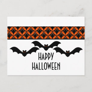 Briefkaart van de stad Glam Bats Halloween