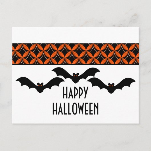 Briefkaart van de stad Glam Bats Halloween (Voorkant)