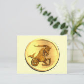 Briefkaart van de steenbokdierenriem (Staand voorkant)