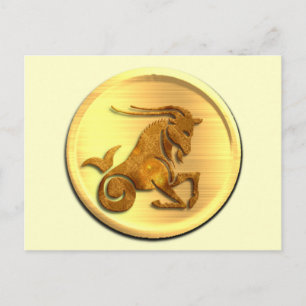 Briefkaart van de steenbokdierenriem