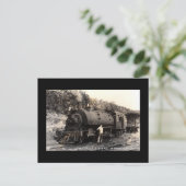 Briefkaart van de -stoomtrein (Staand voorkant)