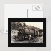 Briefkaart van de -stoomtrein (Voorkant / Achterkant)