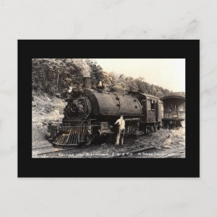 Briefkaart van de -stoomtrein