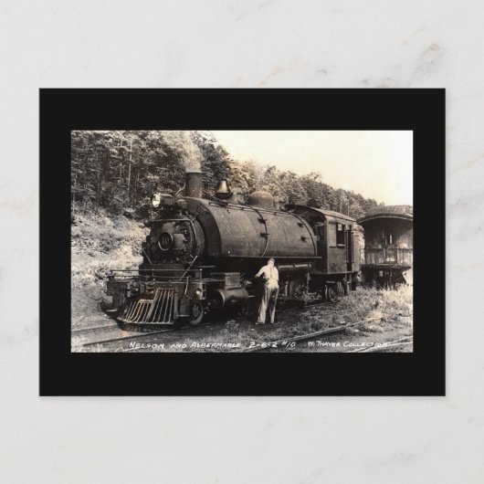 Briefkaart van de -stoomtrein (Voorkant)