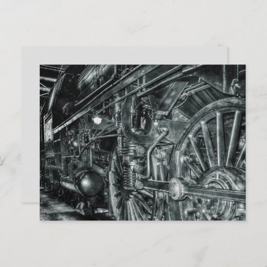 briefkaart van de stoomtrein (Voorkant / Achterkant)