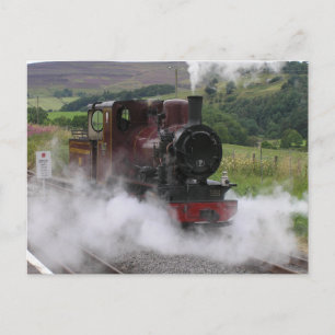 Briefkaart van de stoomtrein