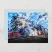 briefkaart van de stoomtrein (Voorkant / Achterkant)