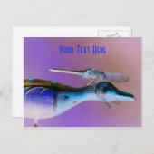 Briefkaart van de stromende dragonvlieg (Voorkant / Achterkant)