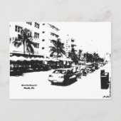 Briefkaart van de strook op het zuidstrand , miami (Voorkant)